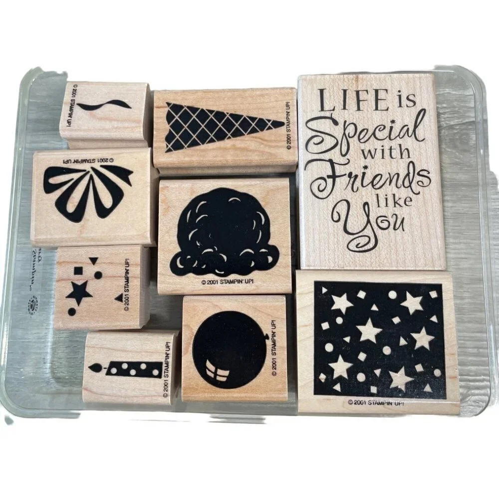 Stampin‎ Up Perfect Party Mounted Rubber Stamps